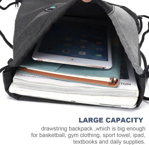 Sac à Dos De Sport Avec Cordon De Serrage  Avec Poche Pour Bouteille D'Eau
