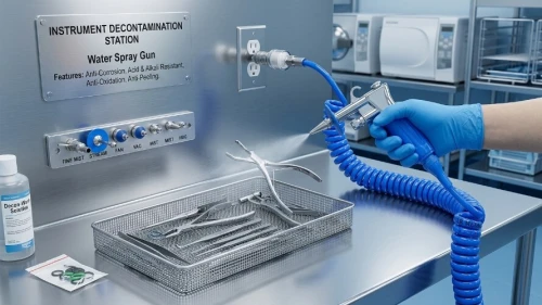 Pistolet de nettoyage médical haute pression pour instruments