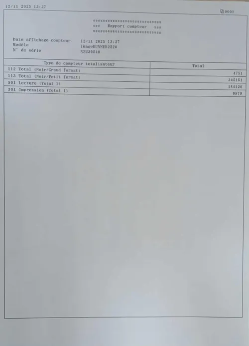 Canon imageRUNNER 2520 Multifonction