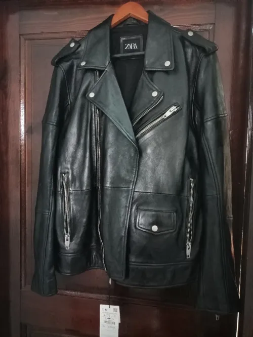 Blouson noir ZARA cuir