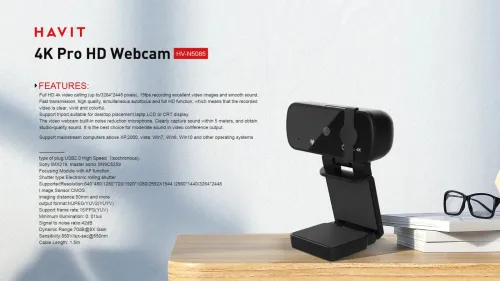 HAVIT Webcam HV-N5085 4K Pro