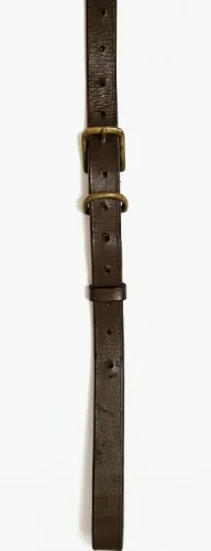  Martingale / Collier de Poitrail en Cuir & Laiton Massif