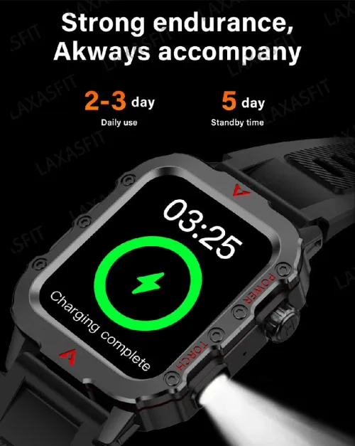 Smartwatch LAXASFIT, LED, Bluetooth, parlant , Multi Sport Mode, surveillance de la santé.