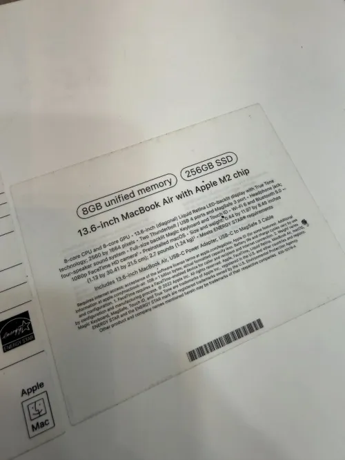 MACBOOK AIR M2 8/256GB BATTERIE 100%