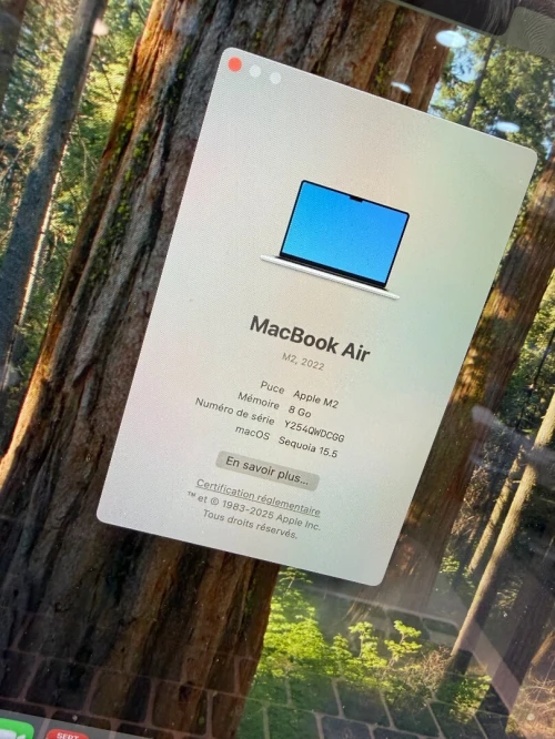 MACBOOK AIR M2 8/256GB BATTERIE 100%