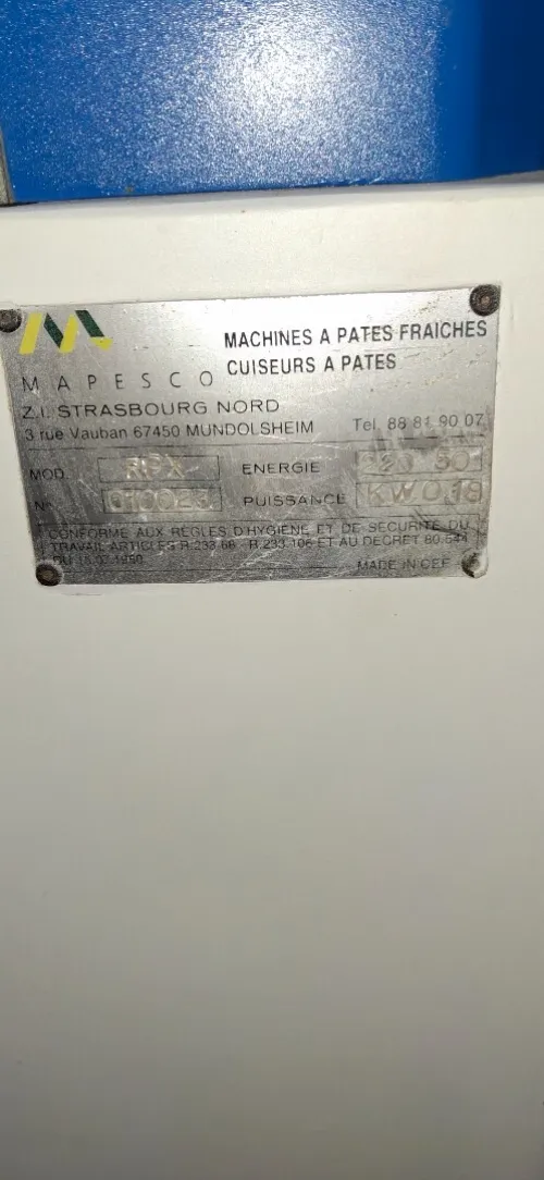 Machine à Pâtes spéciale Ravioli.