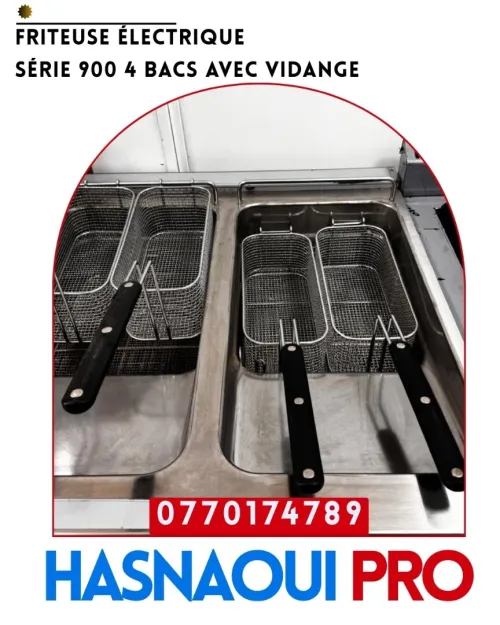 Friteuse électrique série 900 4 bacs avec vidange