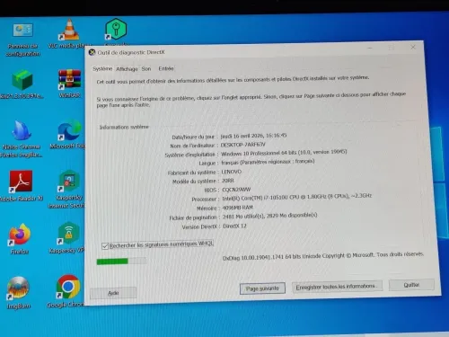 THINKBOOK  / INTEL I7 10 EME / 4 G / 128 / 14 FHD