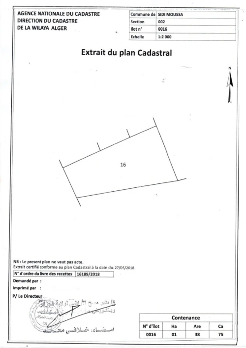 Vente Terrain Alger Baraki
