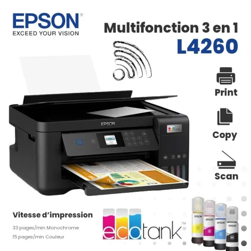 Imprimante Multifunction Réservoir Wifi Epson L4260 EcoTank