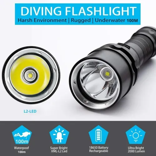 Lampe Torche Shustar Chasse Sous Marine Plongée (Rechargeable)