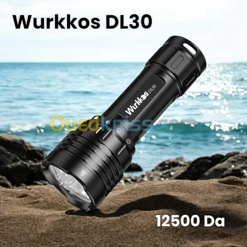 Lampe Torche Wurkkos DL30 - 3600 Lumen Chasse Sous Marine Plongée (Rechargeable)