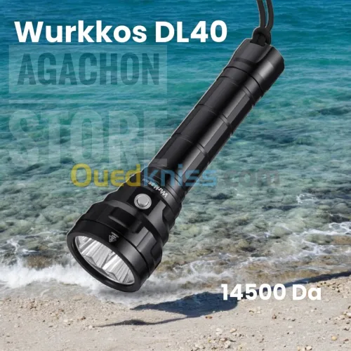 Lampe Torche Wurkkos DL40 - 5000 Lumen Chasse Sous Marine Plongée (Rechargeable)