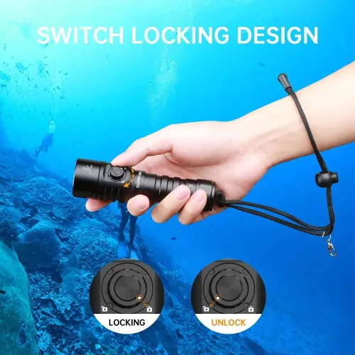 Lampe Torche SOFIRN SD06 - 3200 Lumen Chasse Sous Marine Plongée (Rechargeable)