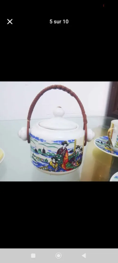 Service de porcelaine japonais pièce rare geicha