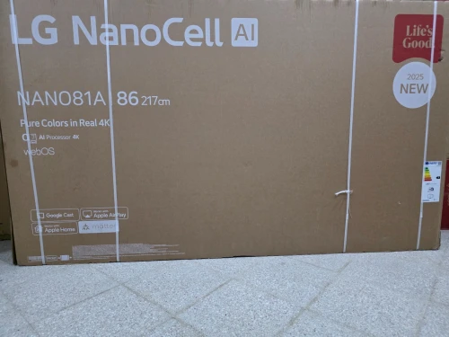 TV LG NANOCELL 86" SMART 4K 86NANO81A6A NEW 2025 EUROPÉEN