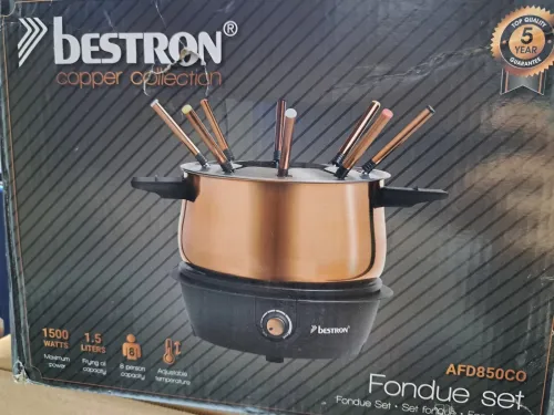 APPAREIL A FONDUE BESTRON 1500WATT 1.5L POUR 8 PERSONNE