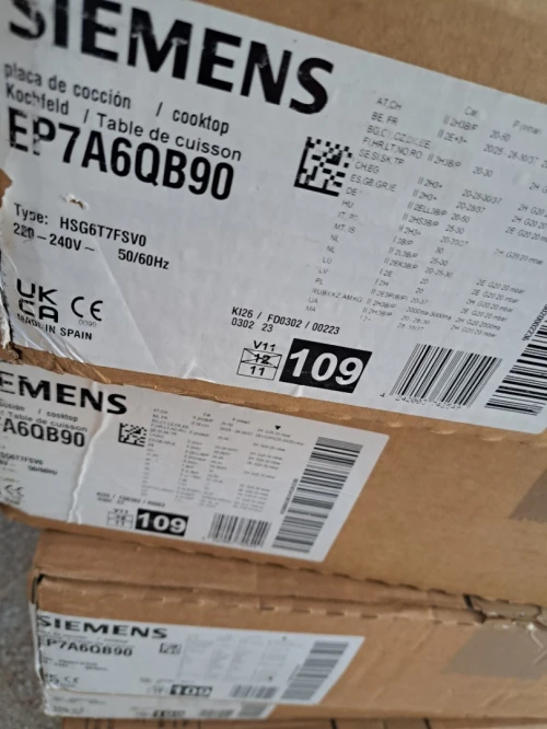 PLAQUE DE CUISSON SIEMENS 5 FEUX 75CM IQ500 EN VERRE TREMPÉ 