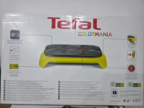 CRÊPIER TEFAL CREP'PARTY COLORMANIA 12CM 1000WATT AVEC 7 ACCESSOIRE PY559312/PY559512 MADE IN FRANCE