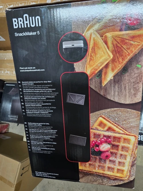 GAUFRIER BRAUN SNACKMARKER 5 2IN1 800WATT 
