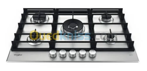 PLAQUE DE CUISSON WHIRLPOOL 5 FEUX INOX 75CM IXELIUM GMWL758IXL