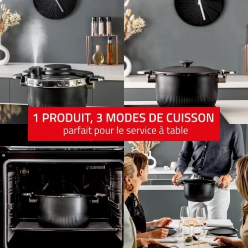COCOTTE MINUTE SEB 6L CLIPSO TEMPO 3IN1