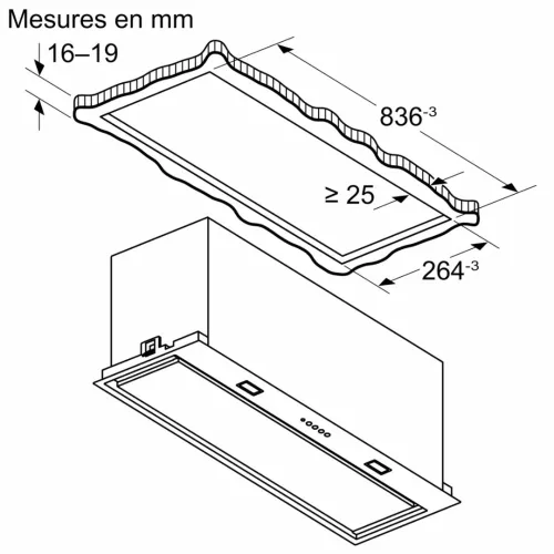 HOTTE SIEMENS ENCASTRABLE 86CM IQ500 INOX