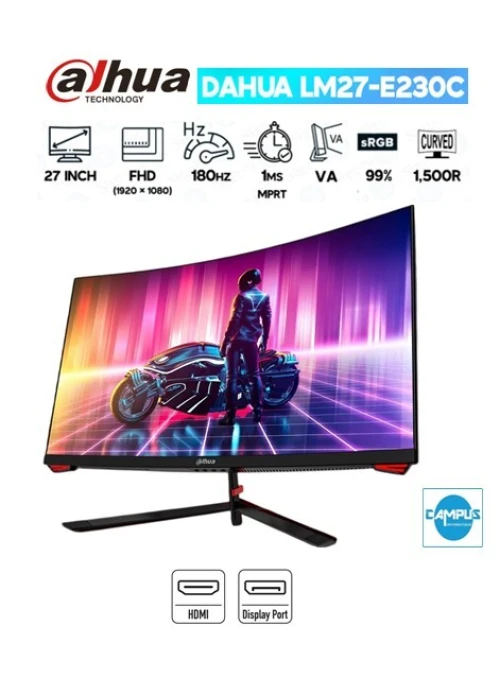 Ecran Gaming Dahua 27" Incurvé | 180Hz | 1ms | FHD - LM27-E230C Neuf Sous emballage