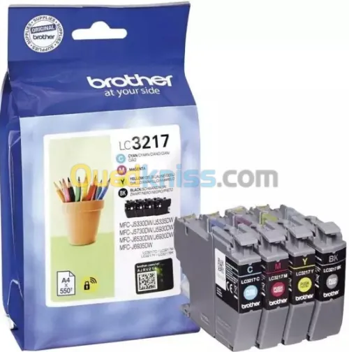  COMBO CARTOUCHES BROTHER LC3217 ORIGINALES 