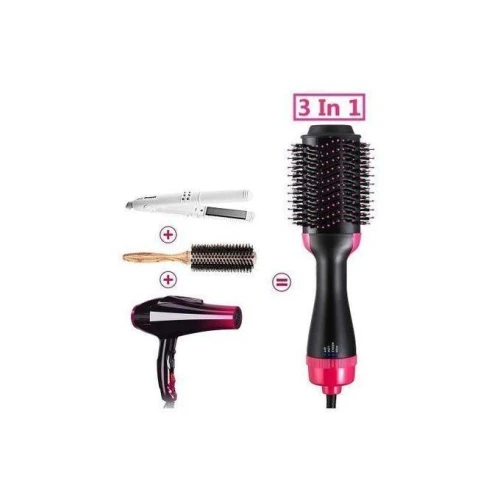 Brosse 3 En 1 Lissante  Brosse + Lisseur + Séchoir