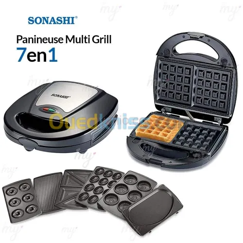 Panineuse Multi Grill 7 En 1 Et Machine A Collations Multiples 