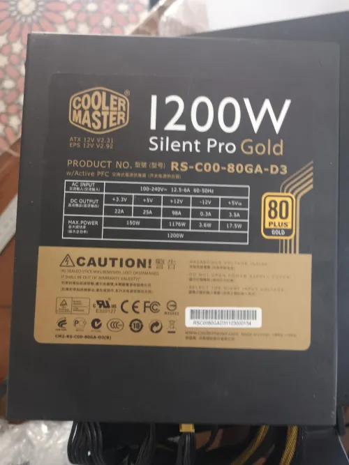 Alimentation Cooler Master 1200 w Gold