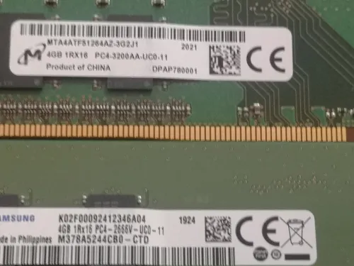 DDR4 4gB 2660 3200 mhz  samsung micron ramaxel