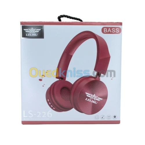CASQUE MICROPHONE BLUETOOTH-TF CARD-AUX SANS FIL LELISU LS-226 BAT 8H