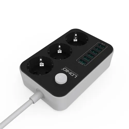 MULTIPRISE LDNIO SE3631 3PRISES + 6USB 2M 2500W