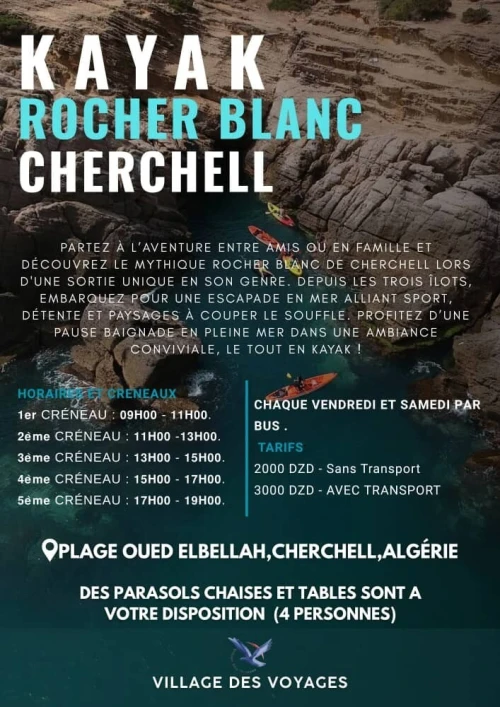 Sortie Kayak & Plage à Cherchell 