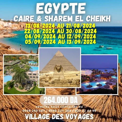 Voyage organisé en Egypte ( Caire & Sharm El Sheikh)