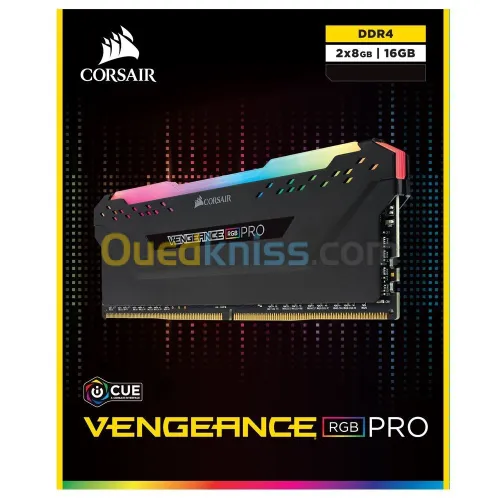 Corsair Vengeance RGB PRO SL 32GB (2x16GB) DDR4 3600MHz C18, Kit de mémoire de bureau éclairé