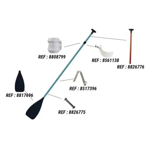 Pagaie de stand up paddle 100 en 3 parties - 165-205cm