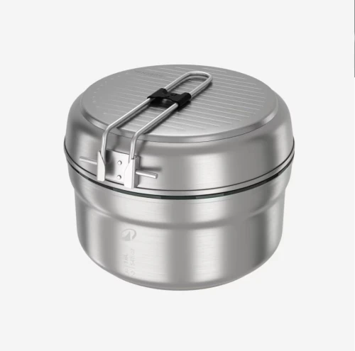 POPOTE CAMP DU RANDONNEUR MH500 INOX + REVÊTEMENT ANTI-ADHÉSIF 2 PERSONNES 2,1L QUECHUA