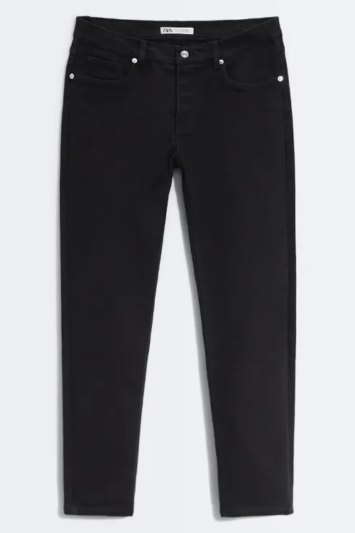 Pantalon jean slim noir Zara