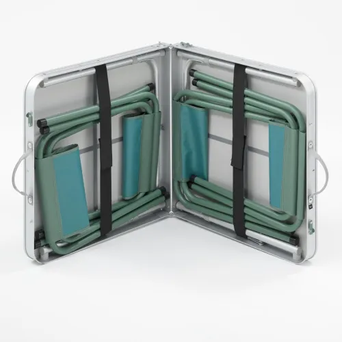 TABLE DE CAMPING AVEC 4 SIÈGES QUECHUA DECATHLON
