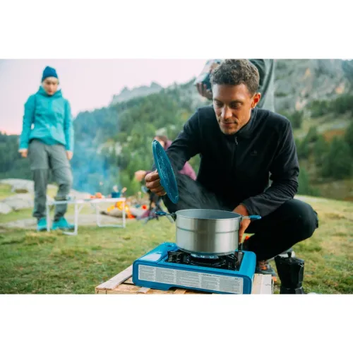 POPOTE CAMP DU RANDONNEUR MH500 INOX + REVÊTEMENT ANTI-ADHÉSIF 2 PERSONNES 2,1L QUECHUA