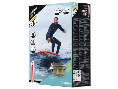 Planche de SURF gonflable "Compact Surf 8" 243x57x7cm, jusqu'à 90kg kit complet