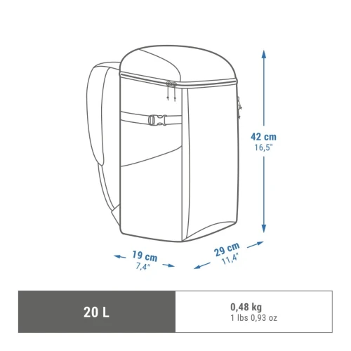 Sac à dos glacière 100 - 20 litres - isotherme et compact