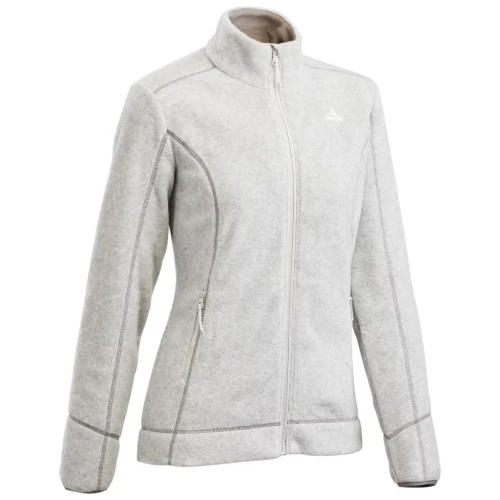 VESTE Polaire de randonnée montagne femme, MH100 full zip gris