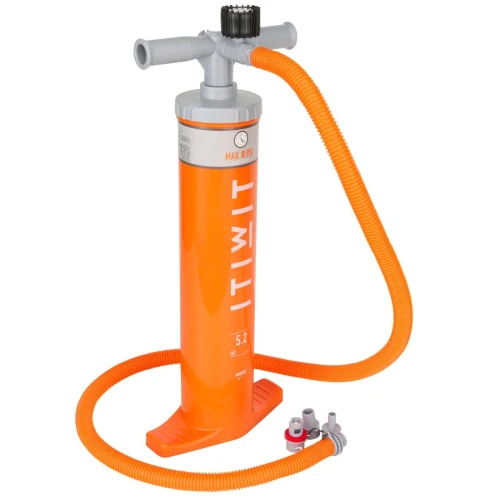 POMPE A MAIN BASSE PRESSION 1-8 PSI DOUBLE ACTION POUR KAYAK 2 X 2,6L ORANGE