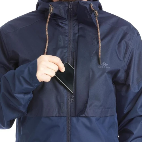 VESTE IMPERMÉABLE DE RANDONNÉE QUECHUA - NH500 FLAP - BLEU