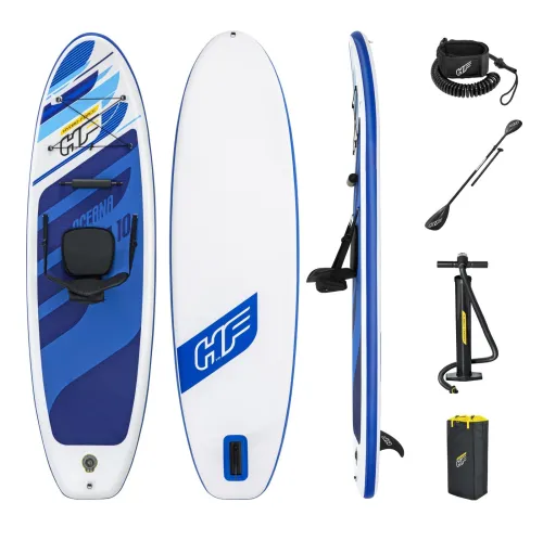 Paddle gonflable HF white oceana convertible pompe+rames+chaise  305*84cm 120Kg
