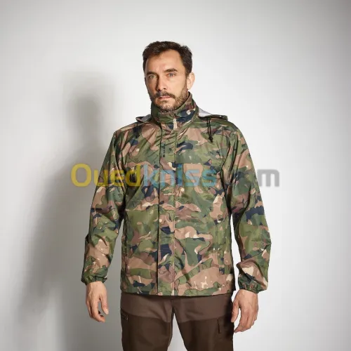 VESTE CHASSE IMPERMEABLE CAMO 100